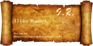 Illés Rupert névjegykártya