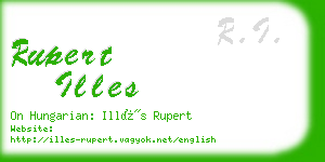 rupert illes business card